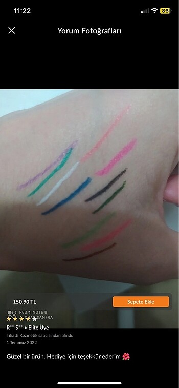 Beden 12 renk eyeliner