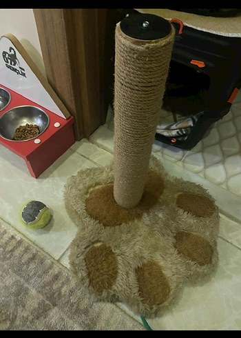 Kediler için kahverengi ve gri tırmalama direği - Görsel 2