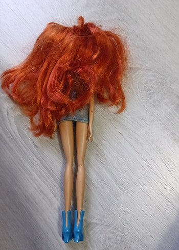 Mavi Elbiseli Renkli Saçlı Bebek - Görsel 2