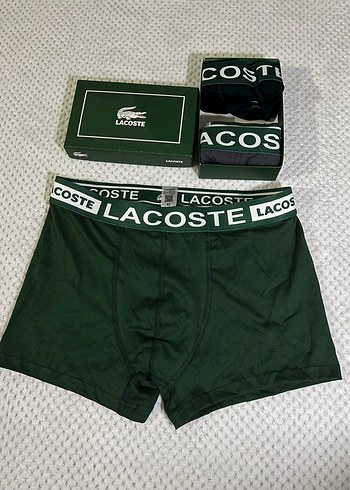 Lacoste Erkek Haki Yeşil Boxer