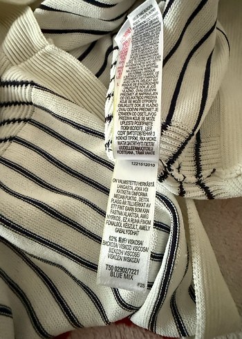 Marks & Spencer Uzun Kollu Çizgili Pamuklu Kadın Kazak