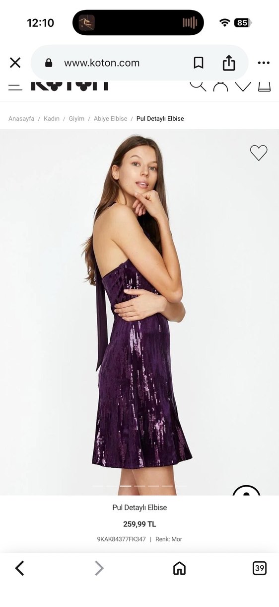 Parlak Mor Yılan Desenli Midi Abiye Elbise - Görsel 2