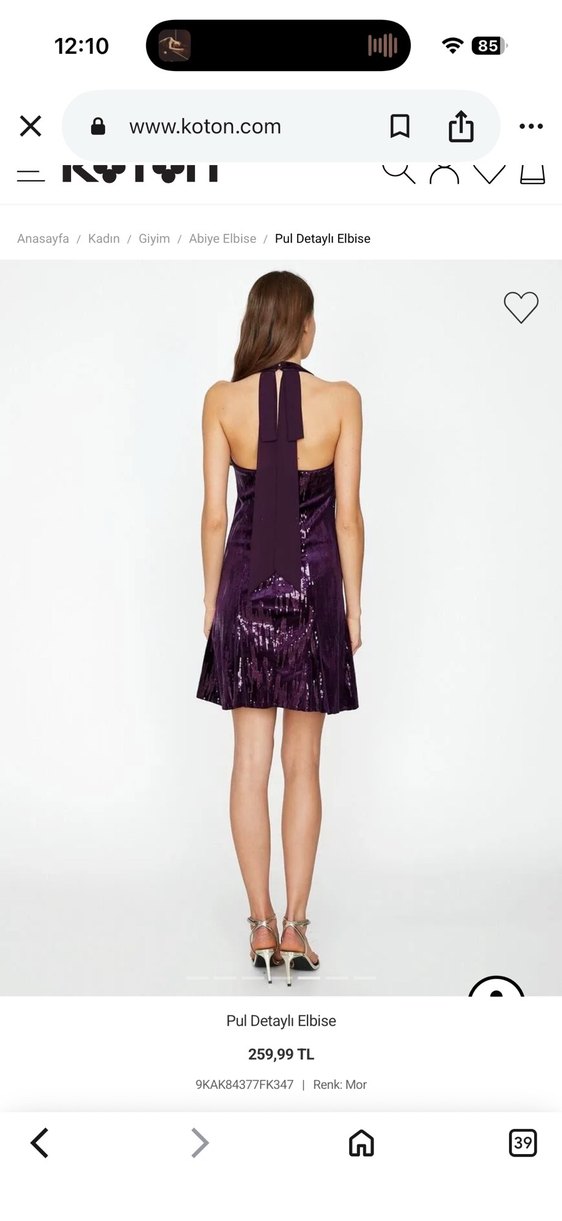 Parlak Mor Yılan Desenli Midi Abiye Elbise - Görsel 3