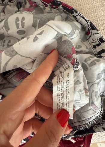 s Beden çeşitli Renk Pamuklu Baskılı Mini Şort