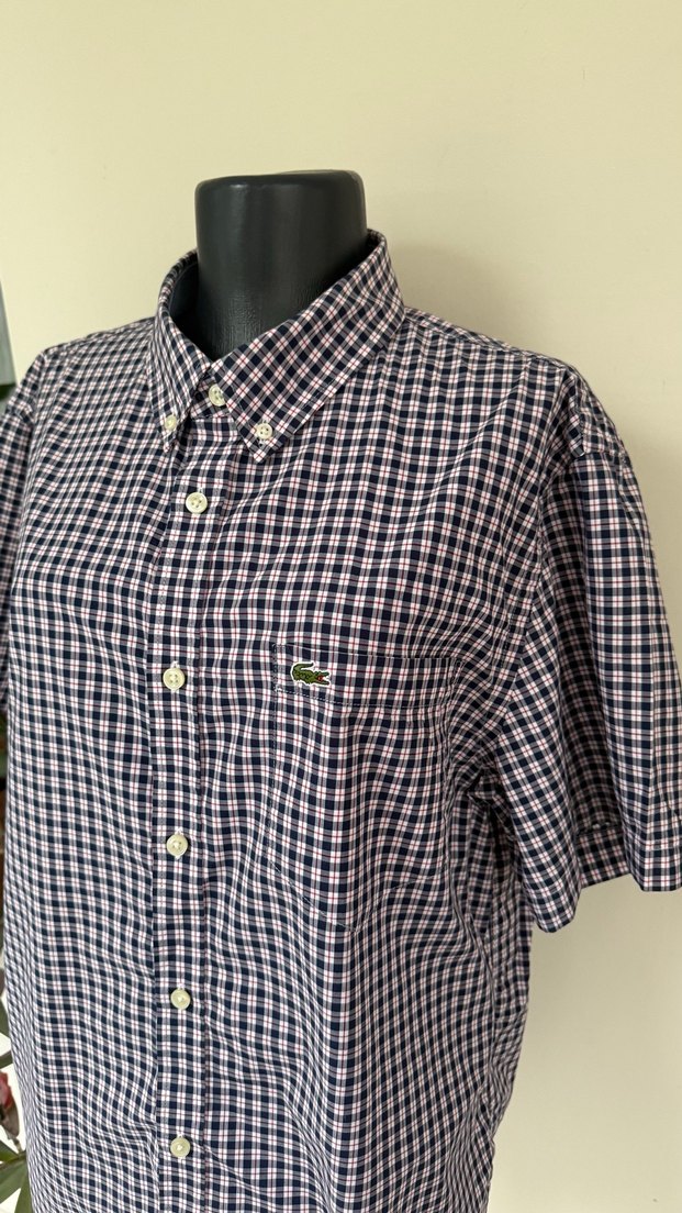 Lacivert Kareli Kısa Kollu Erkek Gömlek - Görsel 2