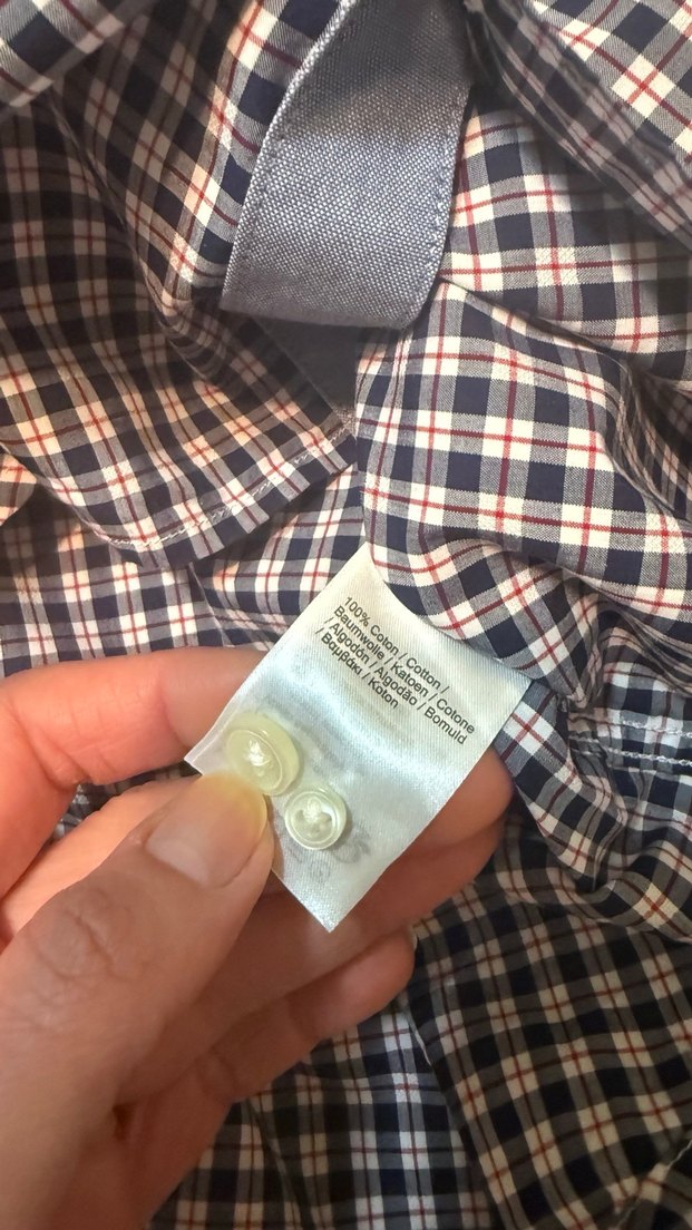 Lacivert Kareli Kısa Kollu Erkek Gömlek - Görsel 5