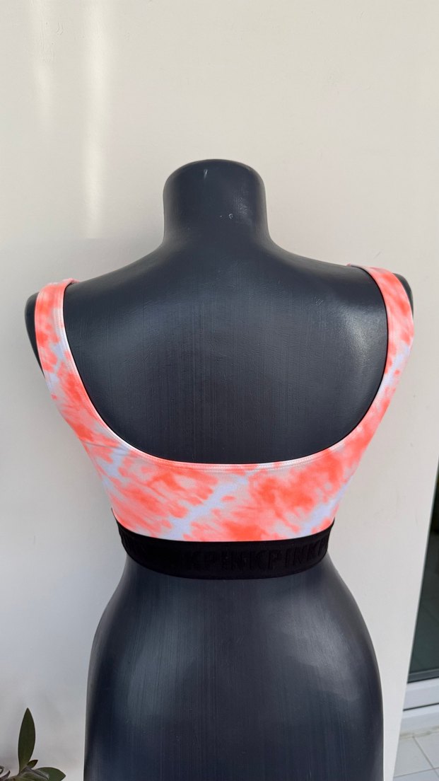 Pembe Batik Desenli Spor Sütyeni - Görsel 4