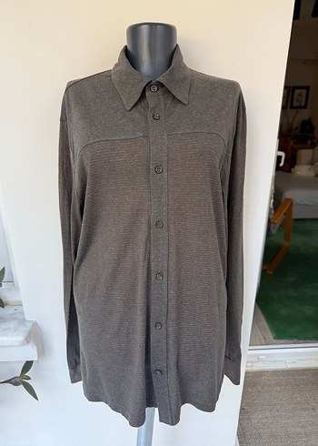 Hugo Boss Gri Melanj Uzun Kollu Gomlek