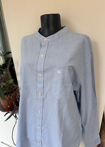 Dockers Erkek Düğmeli Uzun Kollu Denim Gömlek