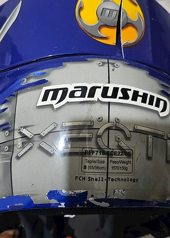 Mavi Baskılı Seramik Motosiklet Kaskı - Görsel 3