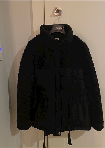 Siyah Kadın Kışlık Kürklü Mont - Görsel 2