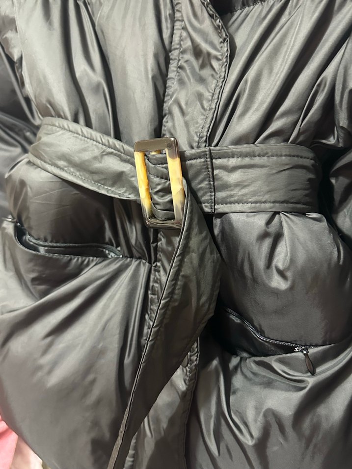 Siyah Kürklü Midi Kadın Kışlık Mont - Görsel 2