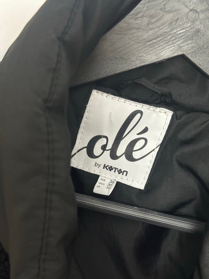 Siyah Kadın Midi Boy Peluş Mont - Görsel 2