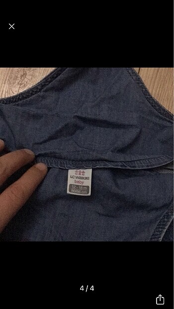 12-18 Ay Beden mavi Renk Kız bebek elbise