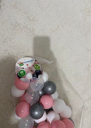50'li Pembe, Gri ve Beyaz Oyun Topu Seti - Görsel 2