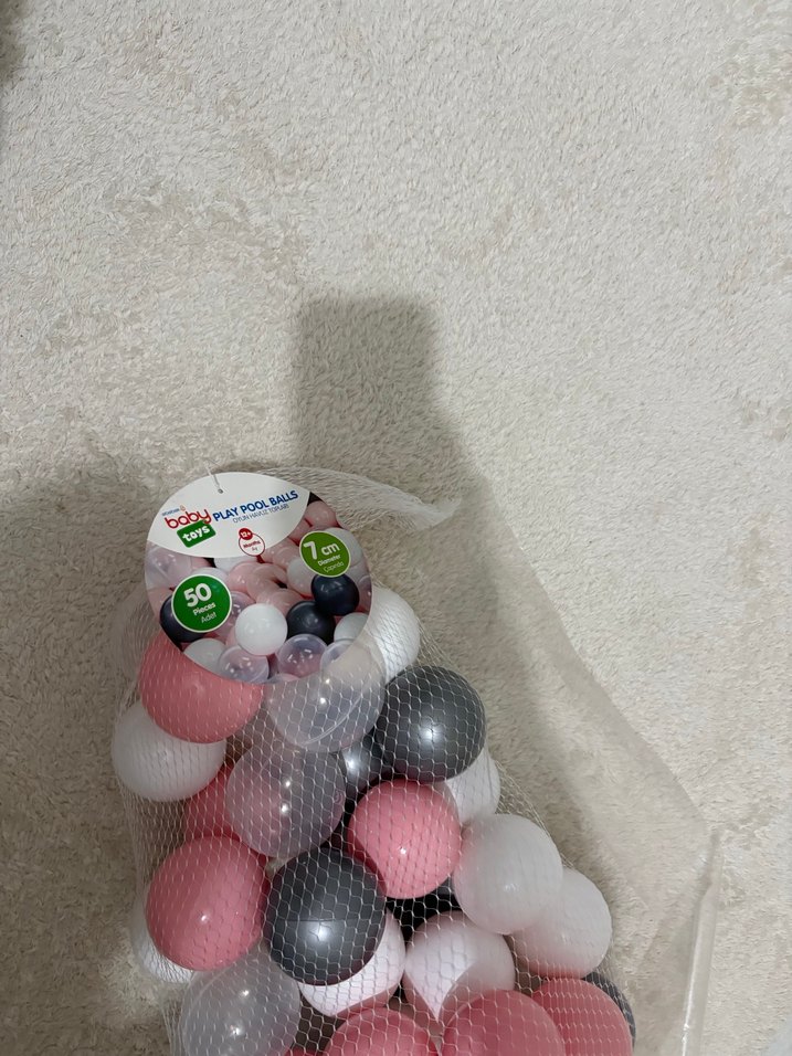 50'li Pembe, Gri ve Beyaz Oyun Topu Seti - Görsel 2