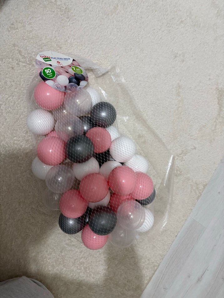50'li Pembe, Gri ve Beyaz Oyun Topu Seti - Görsel 3