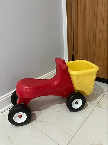 Pedalsız Bebek Bisikleti sarı kırmızı renkli - Görsel 2