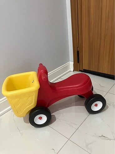 Pedalsız Bebek Bisikleti sarı kırmızı renkli - Görsel 4