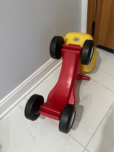 Pedalsız Bebek Bisikleti sarı kırmızı renkli - Görsel 6