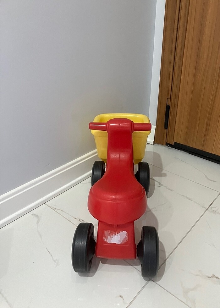 Pedalsız Bebek Bisikleti sarı kırmızı renkli - Görsel 3