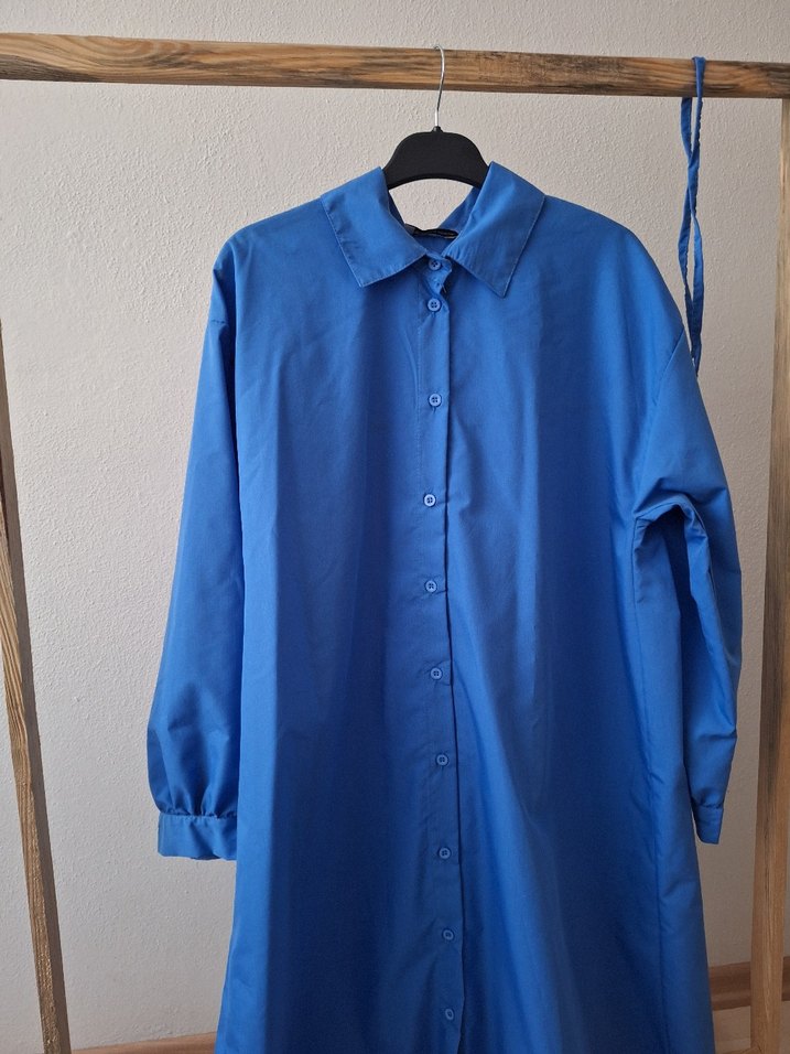 Mavi Uzun Kollu Düğmeli(İpi vardır) - Görsel 2