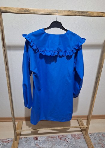 Fırfırlı Mavi Gömlek - Görsel 4