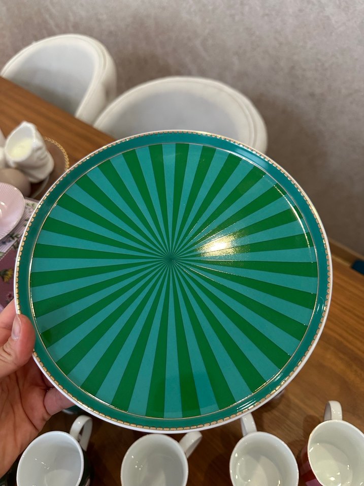 Pip Studio yeşil Love birds kek standı - Görsel 2