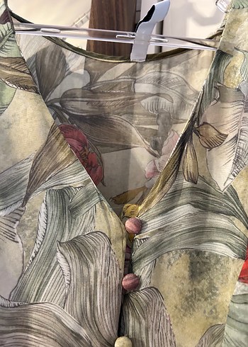 Çiçek Desenli Uzun Bohem Elbise - Görsel 4