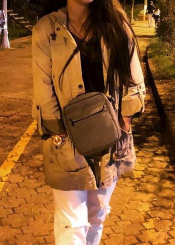 Bej Kapüşonlu Düğmeli Kadın Ceket - Görsel 3