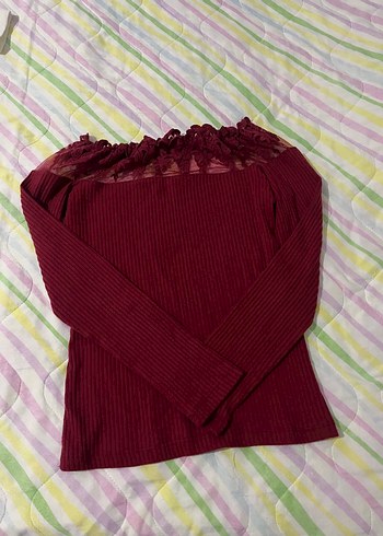 Kayık yaka bluz - Görsel 2