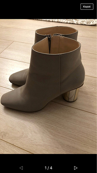Zara Zara gold topuk detayli bot