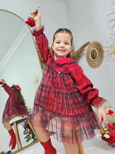 24-36 Ay Beden Kırmızı elbise