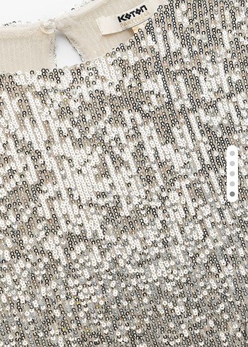 H&M Payetli Parti Mini Bluz - Görsel 2