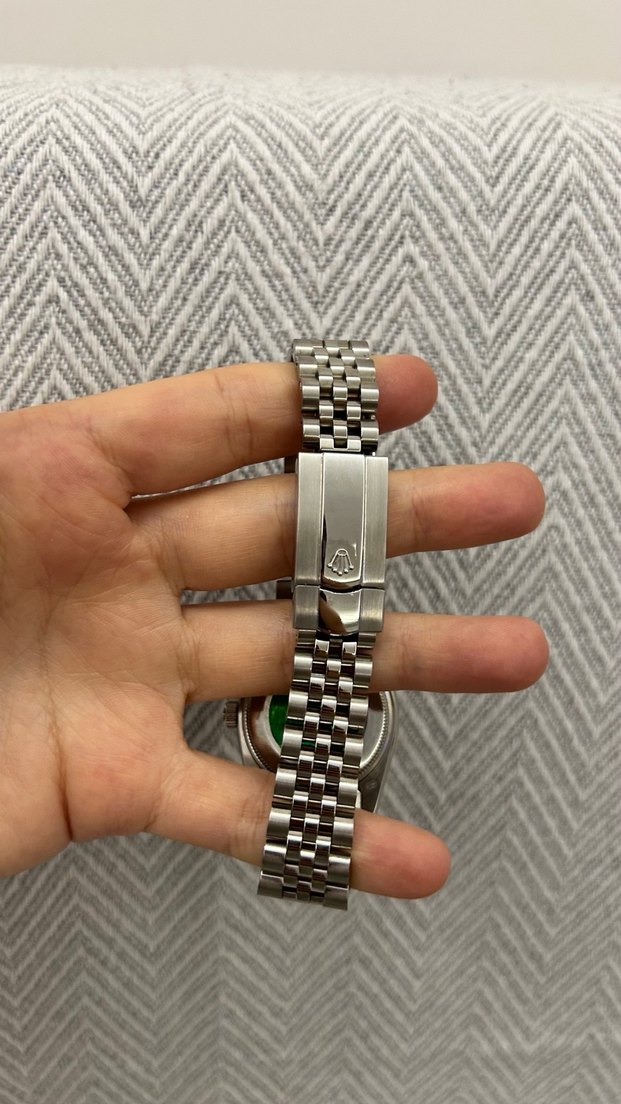 Rolex Klasik Gri Beyaz Erkek Kol Saati - Görsel 5