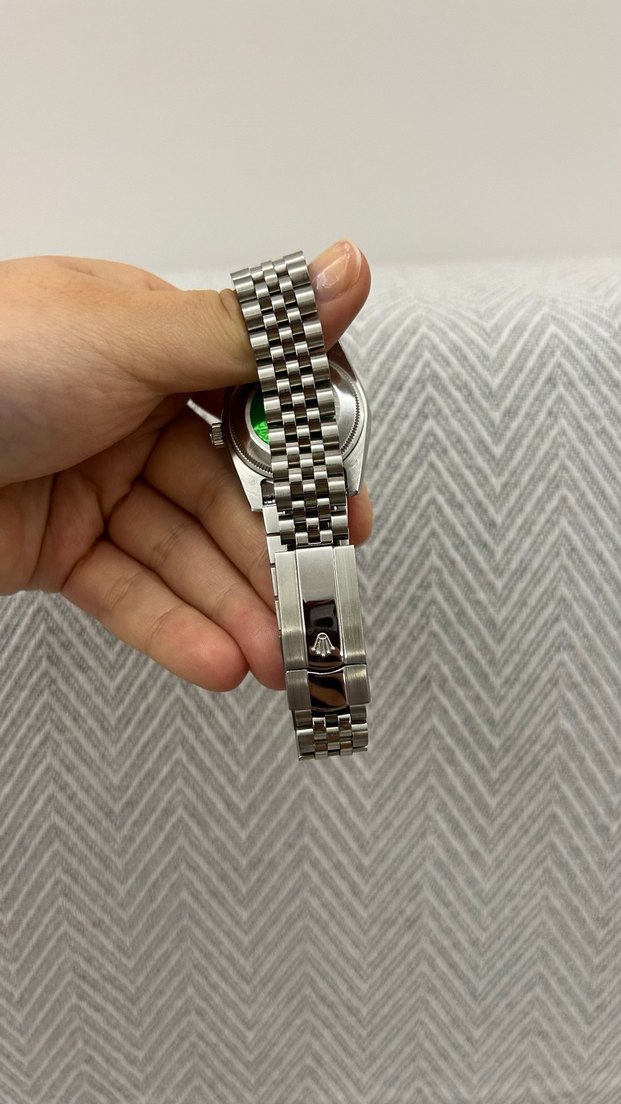 Rolex Klasik Gri Beyaz Erkek Kol Saati - Görsel 2