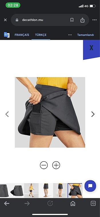 Decathlon Decathlon şortlu etek