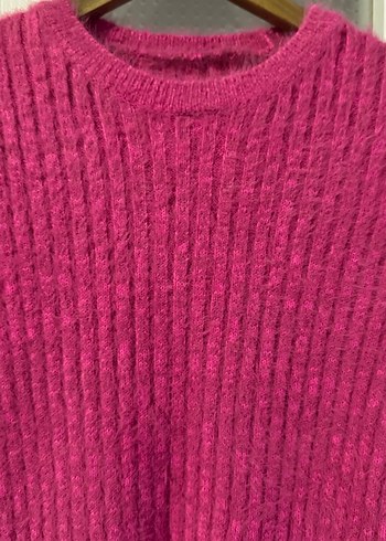 Pembe Kadın Triko Kazak - Görsel 2