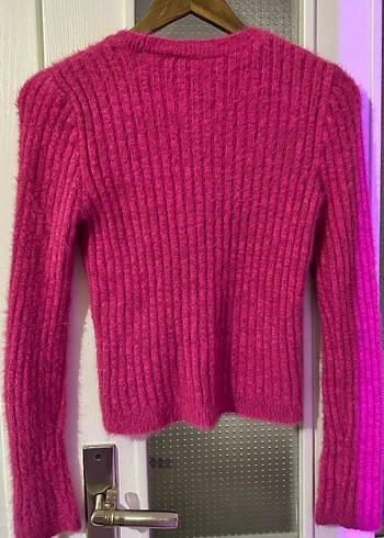 Pembe Kadın Triko Kazak - Görsel 3