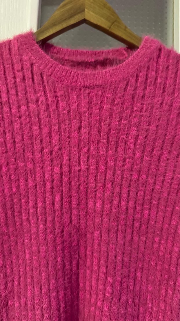 Pembe Kadın Triko Kazak - Görsel 2