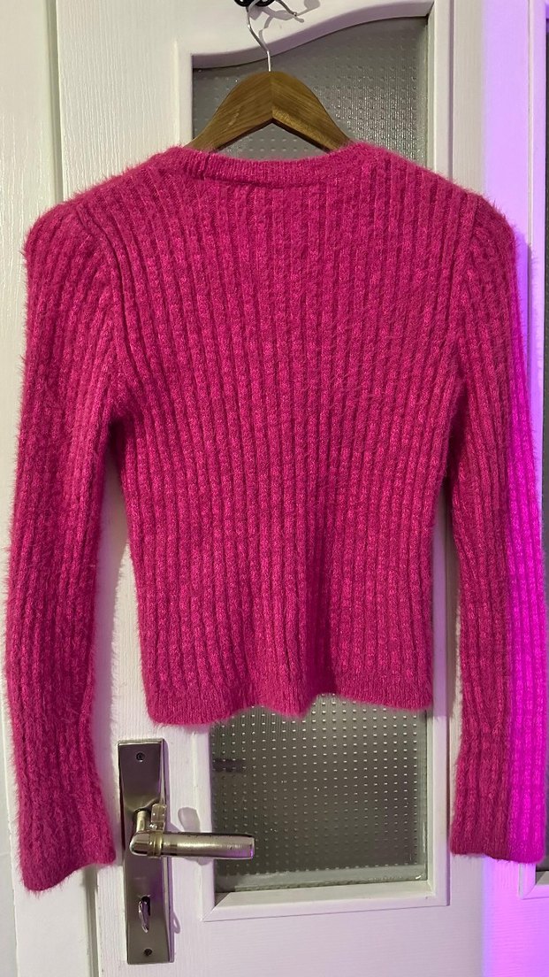 Pembe Kadın Triko Kazak - Görsel 3