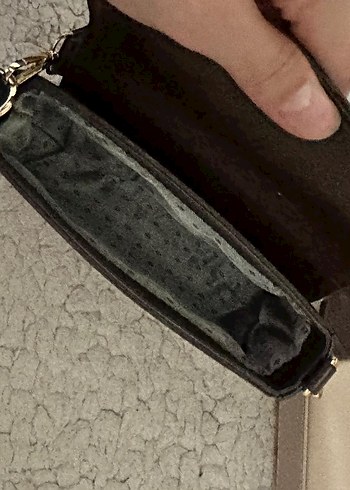 Bej Deri Kadın Çanta Tokalı Modern Klasik - Görsel 3