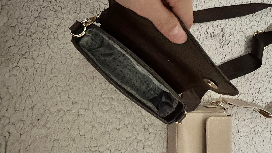 Bej Deri Kadın Çanta Tokalı Modern Klasik - Görsel 3