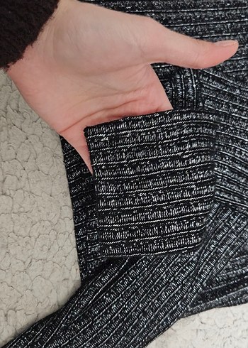 Gri Örgü Boğazlı Kadın Kazak - Görsel 3