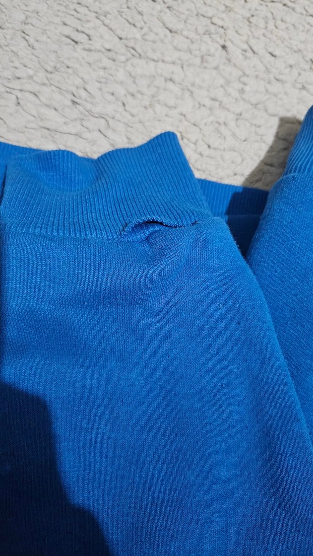 Kadın Mavi Kapüşonlu Salaş Sweatshirt - Görsel 2