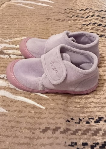 Vicco kız Çocuk lila Süet Cırtlı panduf - Görsel 3