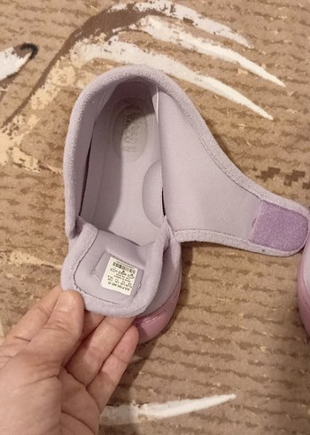 Vicco kız Çocuk lila Süet Cırtlı panduf - Görsel 5