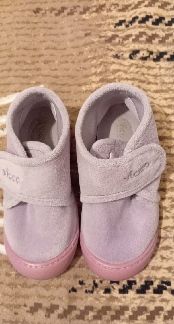 Vicco kız Çocuk lila Süet Cırtlı panduf - Görsel 2