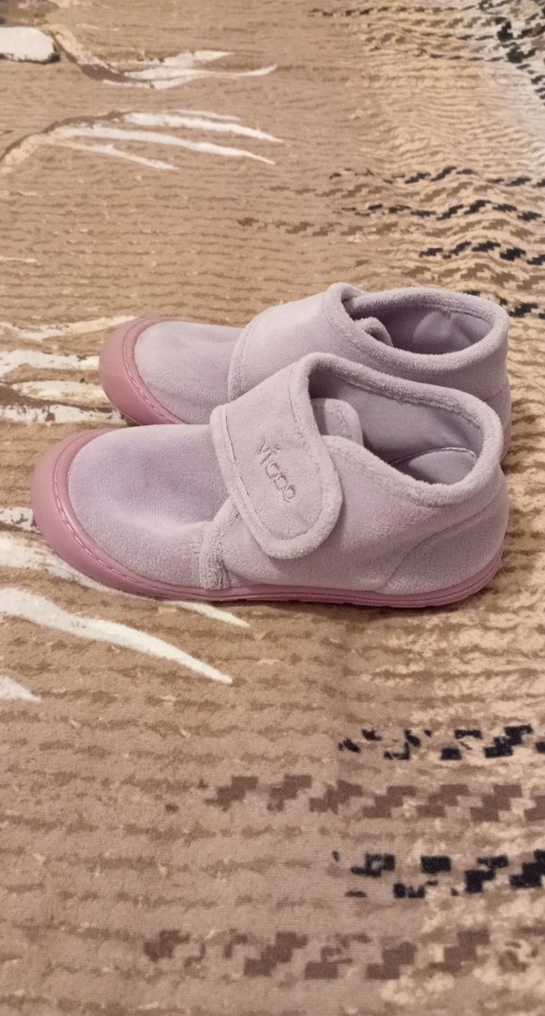 Vicco kız Çocuk lila Süet Cırtlı panduf - Görsel 3