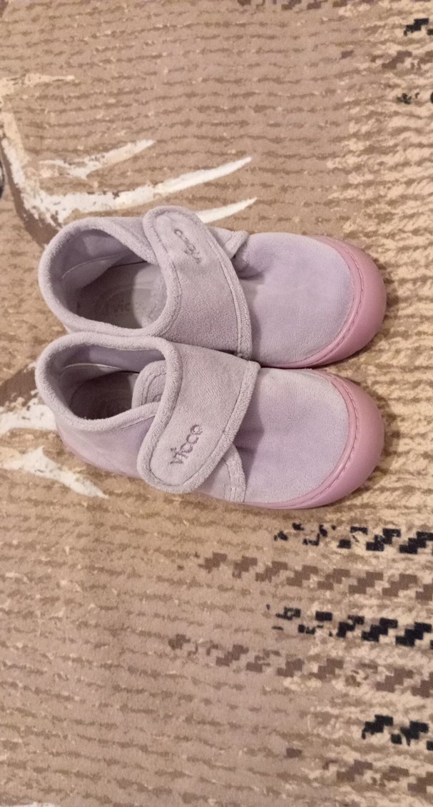 Vicco kız Çocuk lila Süet Cırtlı panduf - Görsel 4